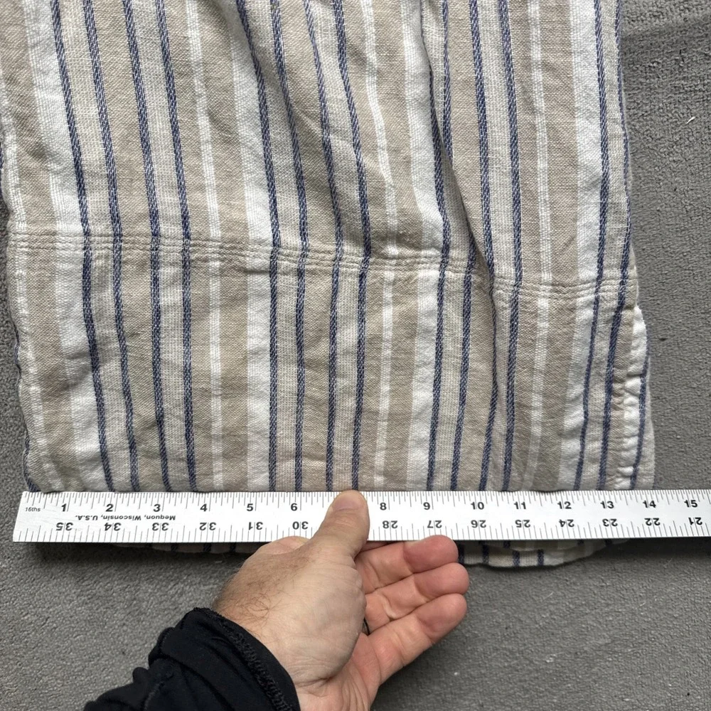 Banana‎ Republic Linen Stripe Wide Leg Pants Small Coastal Resort Beachy Chic